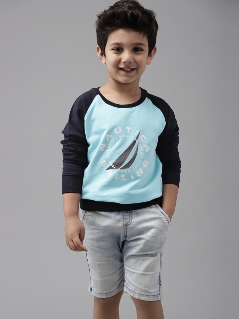 

Nautica Boys Blue Brand Logo Printed Sweatshirt
