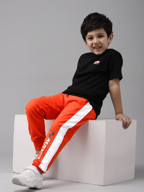 

Nautica Boys Red Solid Pure Cotton Joggers