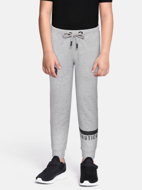 

Nautica Boys Grey Melange Solid Joggers