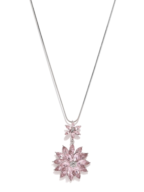 

DressBerry Pink Embellished Pendant with Chain