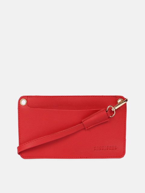 

SASSAFRAS Red PU Structured Sling Bag