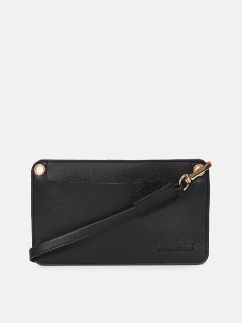 

SASSAFRAS Black PU Structured Sling Bag
