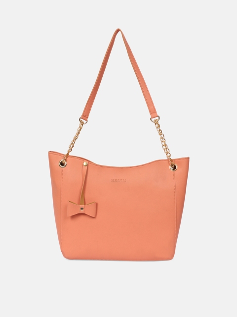 

SASSAFRAS Pink PU Shopper Handheld Bag