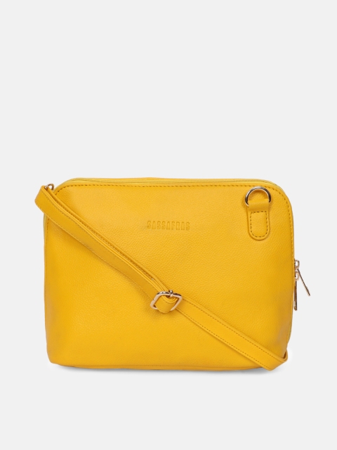 

SASSAFRAS Yellow PU Structured Sling Bag