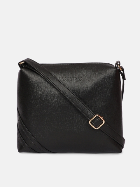 

SASSAFRAS Black Structured Sling Bag