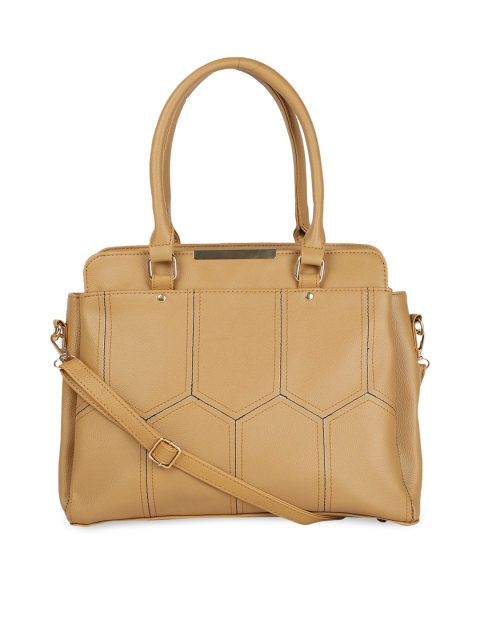 

SASSAFRAS Beige Textured Structured Handheld Bag