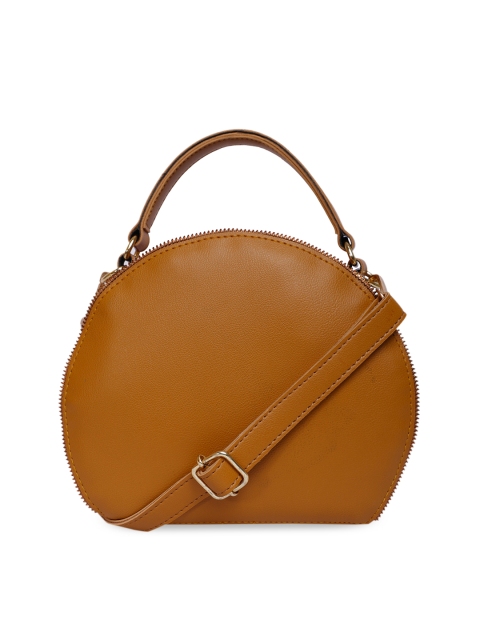 

SASSAFRAS Brown PU Structured Sling Bag