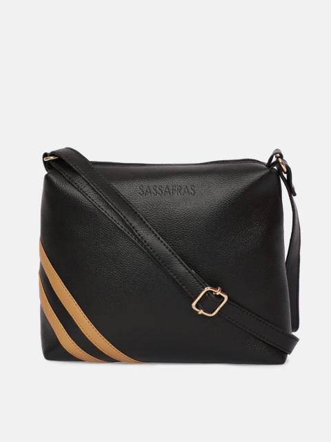 

SASSAFRAS Black PU Structured Sling Bag