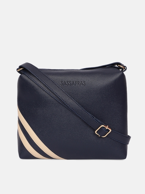 

SASSAFRAS Blue PU Structured Sling Bag