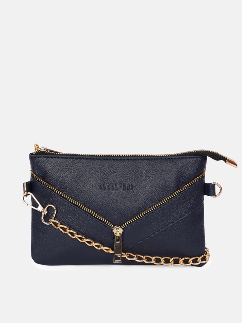 

SASSAFRAS Blue PU Structured Sling Bag