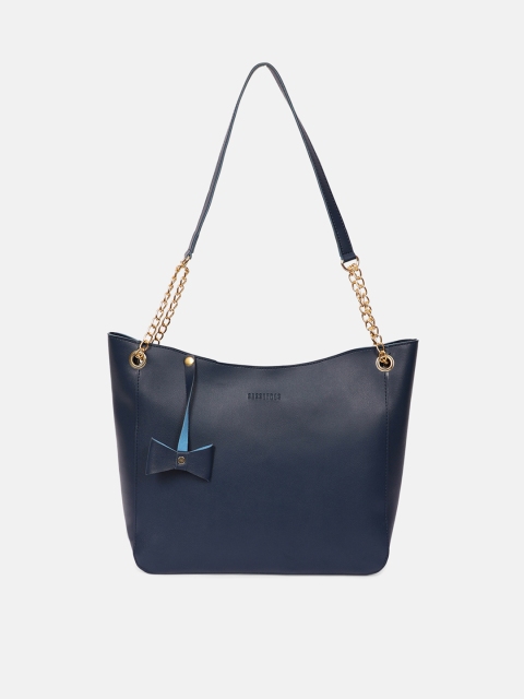 

SASSAFRAS Blue PU Shopper Handheld Bag