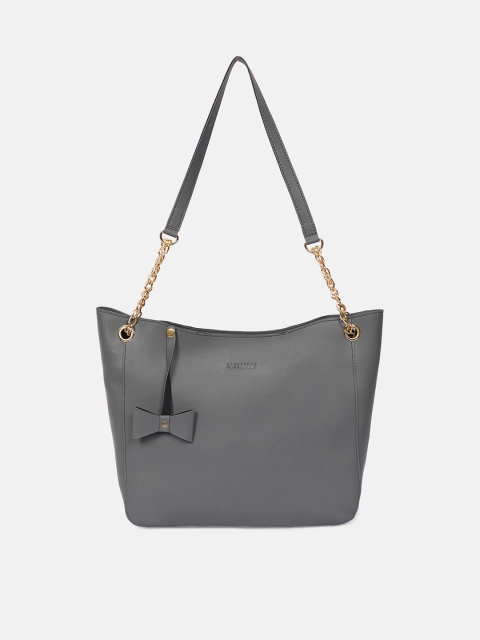 

SASSAFRAS Grey PU Shopper Handheld Bag