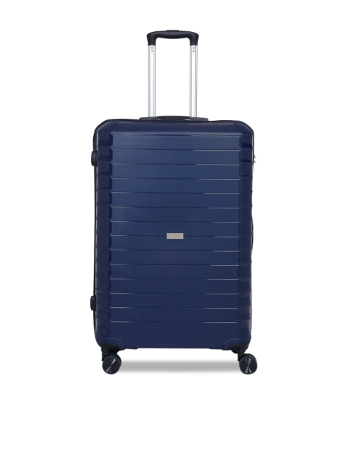 

Teakwood Leathers Adult Blue Textured Trolley Bag