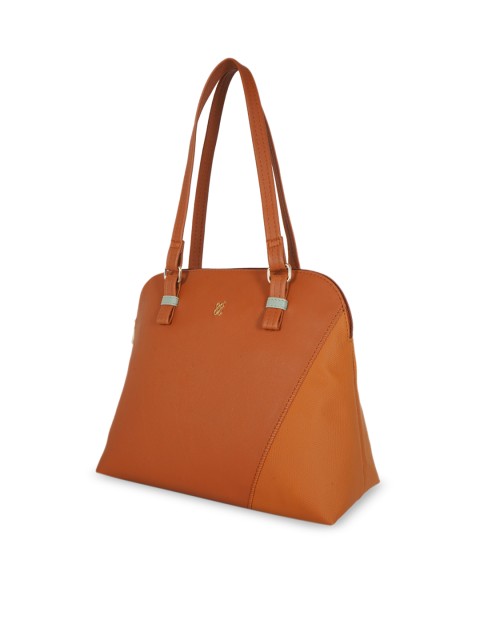 

Baggit Tan Colourblocked Structured Shoulder Bag