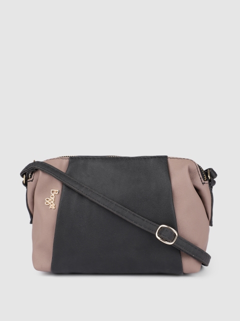 

Baggit Black & Taupe Colourblocked Sling Bag