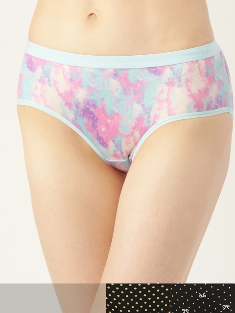 

DressBerry Women Pack of 3 Hipster Briefs, Black