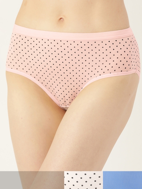 

DressBerry Women Pack of 3 Hipster Briefs, Pink