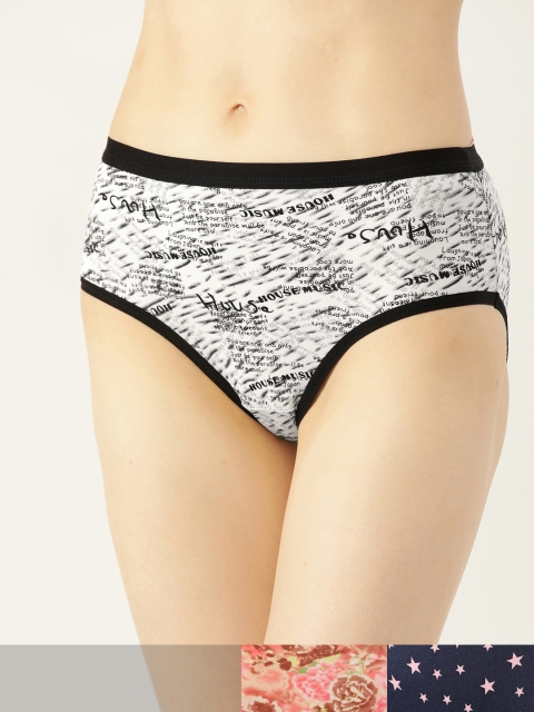 

DressBerry Women Pack of 3 Hipster Briefs DREPOLYPNTY-049, Beige