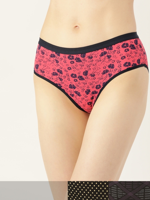 

DressBerry Women Pack of 3 Hipster Briefs, Pink