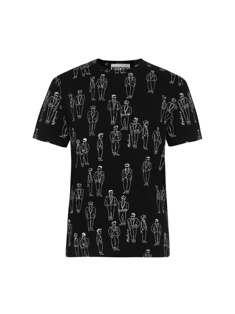 

MOSCHINO COUTURE Men Black Printed T-shirt