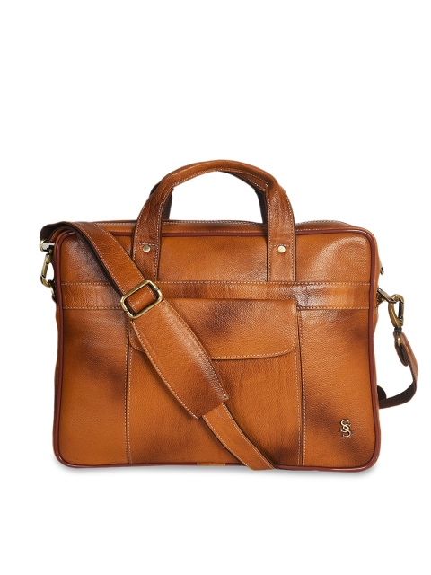 

Second SKIN Unisex Tan Leather 15 Inch Laptop Bag