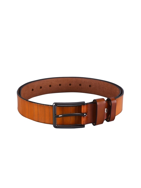 

BuckleUp Men Tan Textured Leather Belt