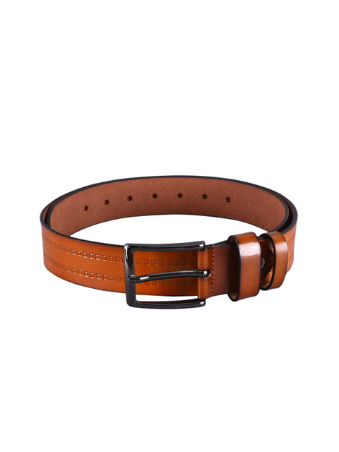 

BuckleUp Men Tan Textured Leather Belt