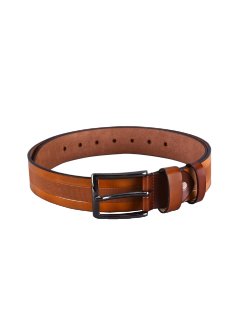 

BuckleUp Men Tan Textured Leather Belt