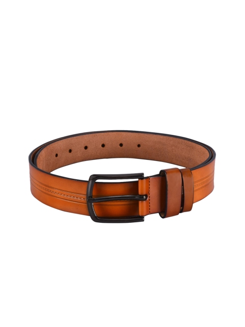 

BuckleUp Men Tan Brown Textured Leather Belt