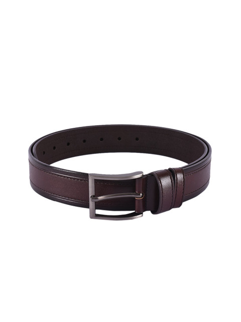 

BuckleUp Men Brown Textured Leather Formal Belt