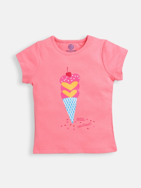 

TAMBOURINE Pink Regular Cotton Top