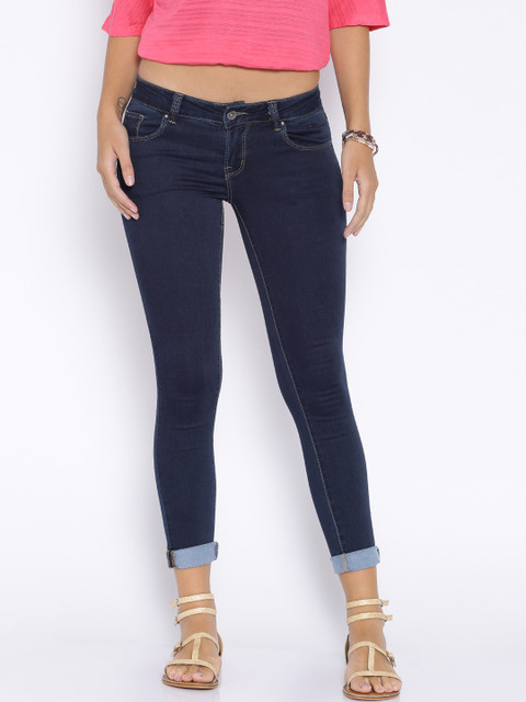 

Deal Jeans Women Blue Skinny Fit Mid-Rise Jeans