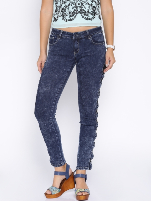

Deal Jeans Women Blue Skinny Fit Mid-Rise Jeans