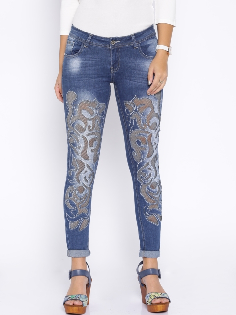 

Deal Jeans Women Blue Skinny Fit Mid-Rise Jeans
