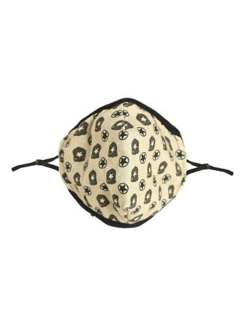 

RASHKI Unisex Yellow & Olive-Green Printed Reusable Cotton Sustainable Cloth Mask With Add-On Filter