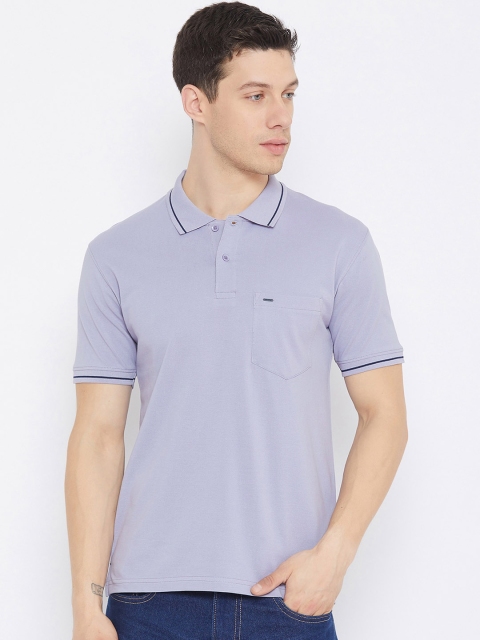 

Okane Men Mauve Polo Collar T-shirt