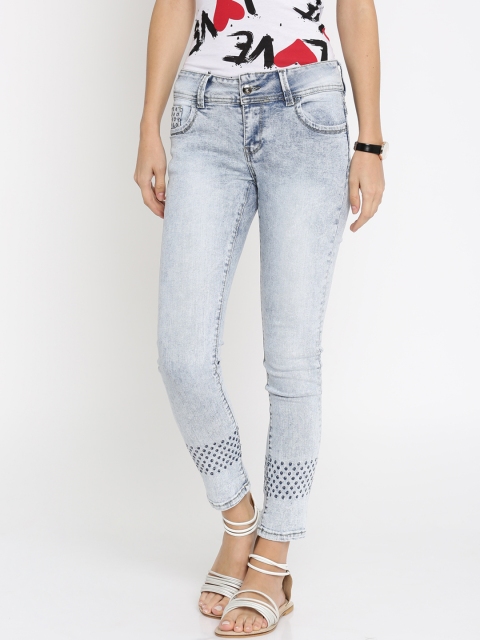 

Deal Jeans Women Blue Skinny Fit Mid-Rise Clean Look Jeans