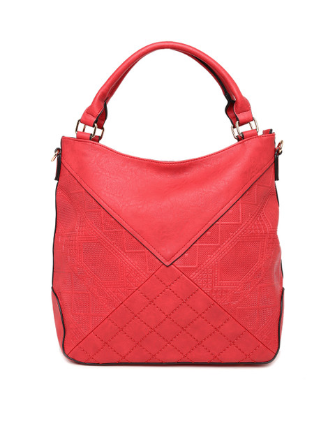 

DressBerry Red Textured Handbag