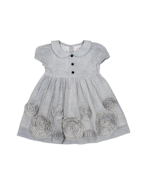 

My Little Lambs Girls White Printed Fit & Flare Dress