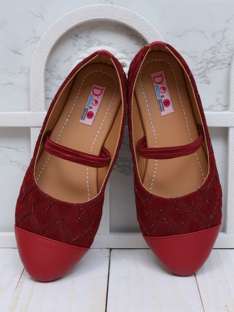 

DChica Girls Maroon Ballerinas Flats