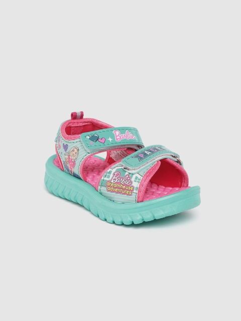 

toothless Girls Sea Green Barbie Print Sports Sandals