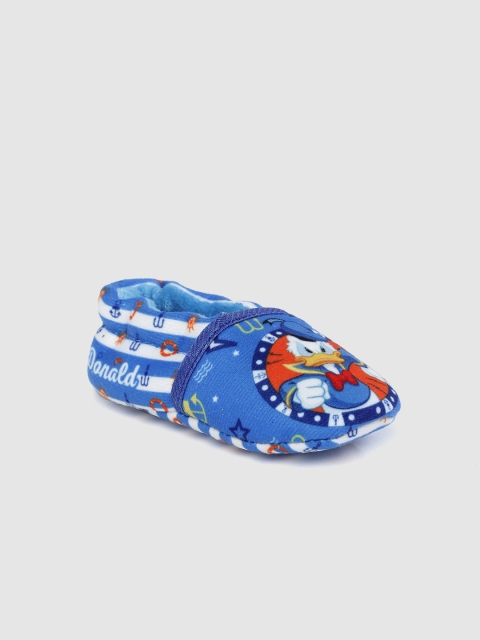 

toothless Boys Blue Donald Duck Printed Booties