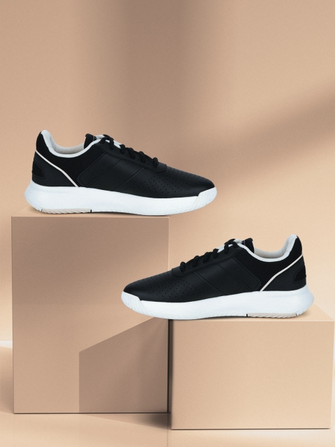 

ADIDAS Women Black Leather Tennis Non-Marking Shoes