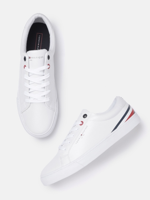 

Tommy Hilfiger Women White Solid Sneakers