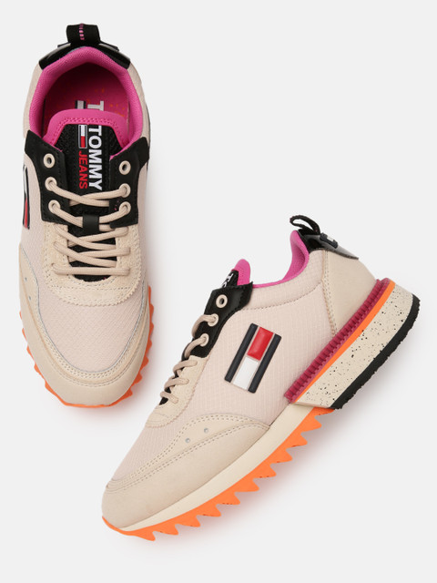 

Tommy Hilfiger Women Beige The Cleat Sneakers