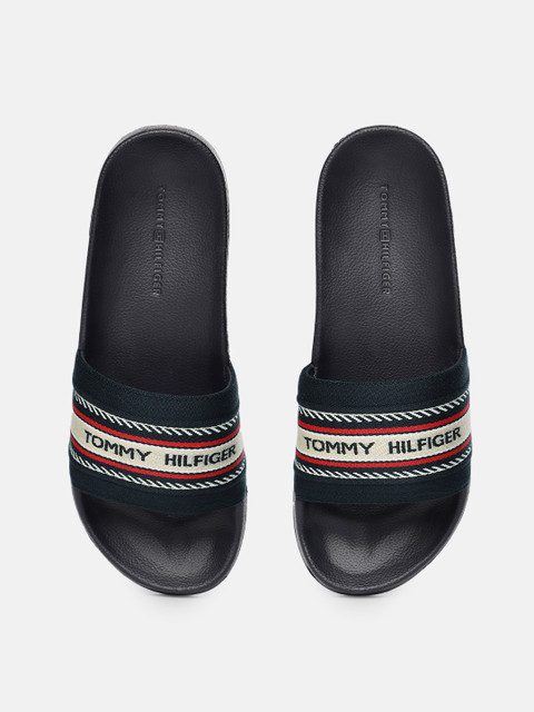 

Tommy Hilfiger Women Navy Blue Artisanal Printed Sliders