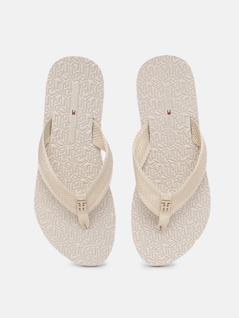 

Tommy Hilfiger Women Beige Mesh Thong Flip-Flops