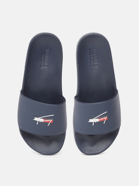 

Tommy Hilfiger Women Navy Blue Brand Logo Detail Sliders