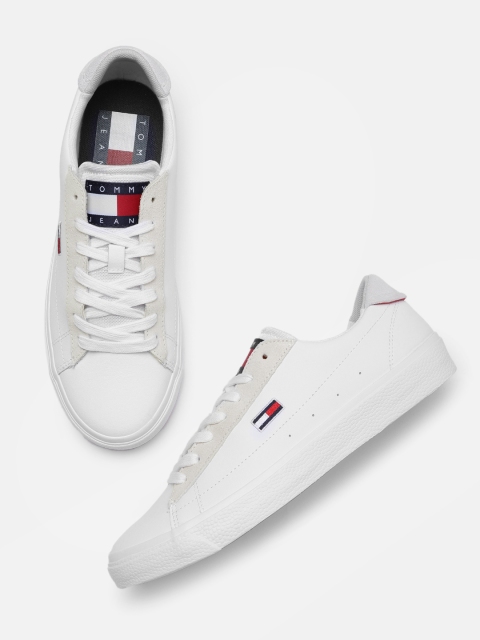 

Tommy Hilfiger Women White Leather Sneakers
