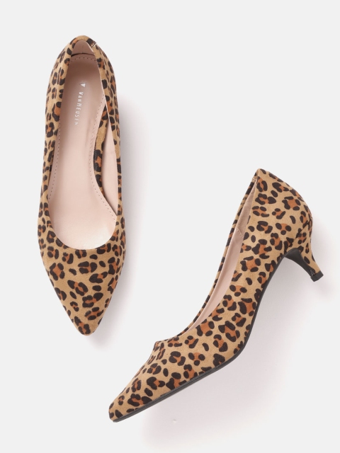 

Van Heusen Woman Beige & Black Leopard Print Pumps